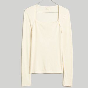* Mdwll Angled-Neck Long-Sleeve Top $48